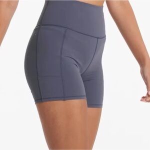 Vuori Blue High-Waisted 4 inch Shorts